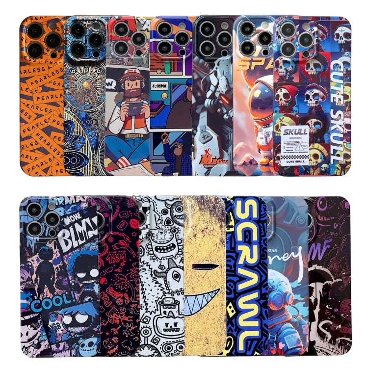 Para iPhone 15 Funda para Teléfono con Orificio Preciso para PC con Patrón Pintado (Flor Abstracta) - MOVILSTORE