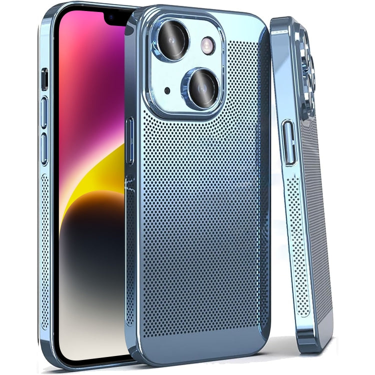 Para iPhone 15 Funda para Teléfono con Refrigeración de Malla Fina (Azul) - MOVILSTORE