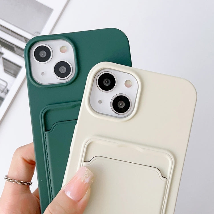 Para iPhone 15 Funda para Teléfono con TaRJetero de Silicona Elástica con Cordón Cruzado (Azul Oscuro) - MOVILSTORE