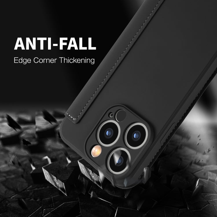 Para iPhone 15 Funda para Teléfono de Cuero con Sensación de Piel Líquida y Ranuras para Tarjetas (Amarillo) - MOVILSTORE