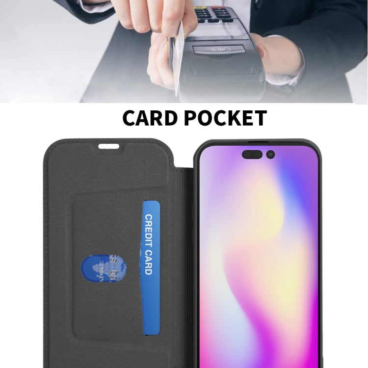Para iPhone 15 Funda para Teléfono de Cuero con Sensación de Piel Líquida y Ranuras para Tarjetas (Amarillo) - MOVILSTORE