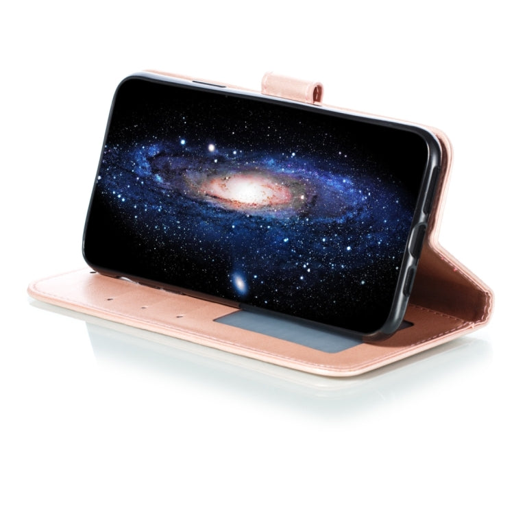 Para iPhone 15 Funda para Teléfono de Cuero con Tapa Horizontal con Patrón de Relieve de Mandala (Oro Rosa) - MOVILSTORE