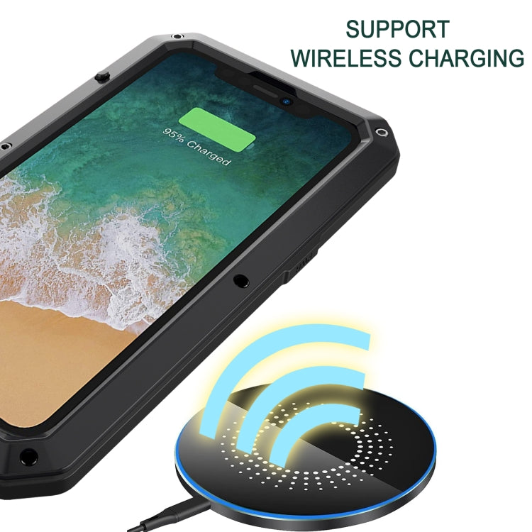 Para iPhone 15 Funda para Teléfono de Silicona y Metal a Prueba de Polvo, Resistente al Agua y a Prueba de Golpes (Negro) - MOVILSTORE