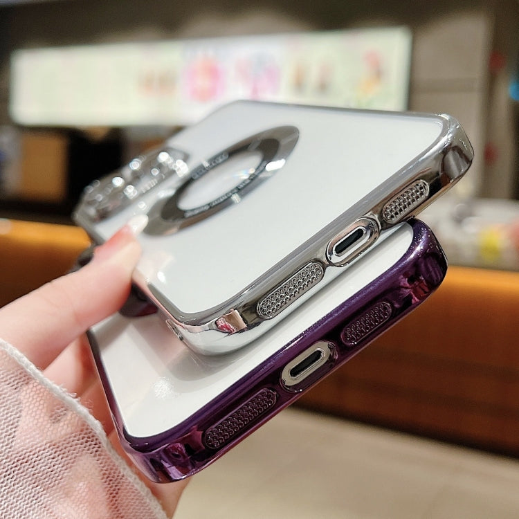 Para iPhone 15 Funda para Teléfono de TPU con Galvanoplastia Magsafe (Púrpura) - MOVILSTORE