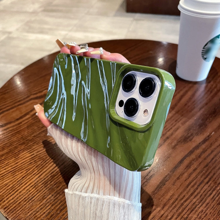 Para iPhone 15 Funda para Teléfono de TPU con Textura Ondulada de Color Sólido (Verde) - MOVILSTORE