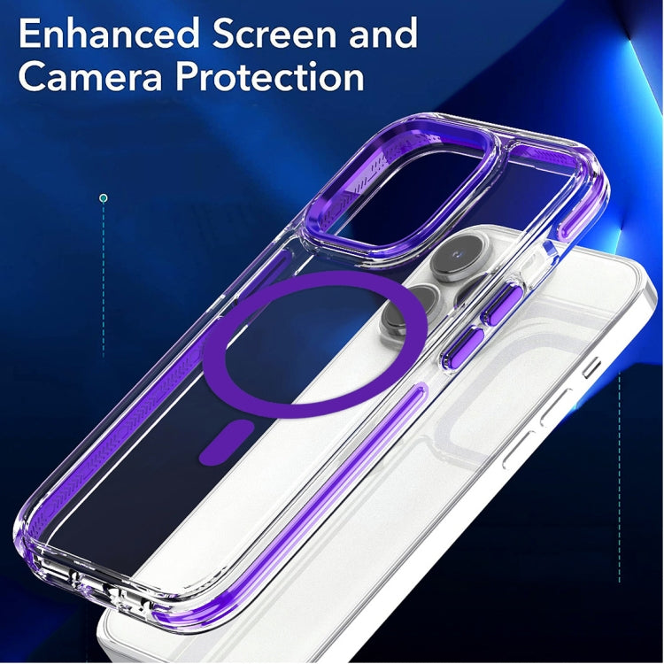 Para iPhone 15 Funda para Teléfono Magsafe TPU Transparente Híbrida a Prueba de Golpes para PC (Naranja) - MOVILSTORE