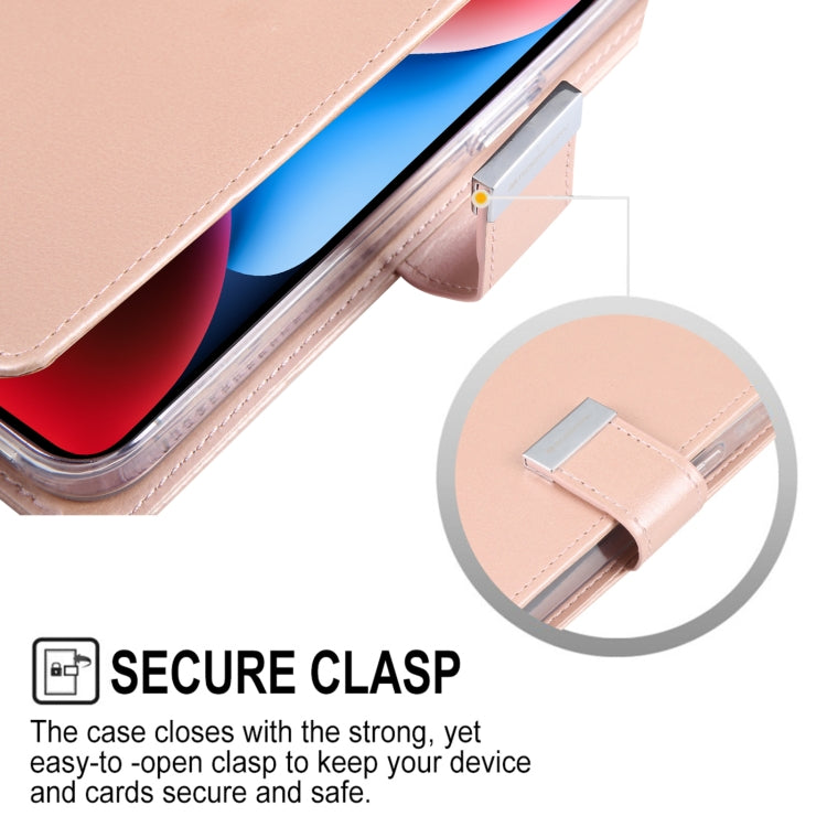 Para iPhone 15 Goospery Rich Diary Funda para Teléfono de Cuero con Textura Crazy Horse (Dorado) - MOVILSTORE