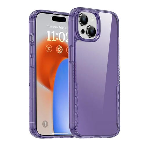 Para iPhone 15 Ipaky Yg Series Funda Transparente para Teléfono PC + TPU (Púrpura Transparente) - MOVILSTORE