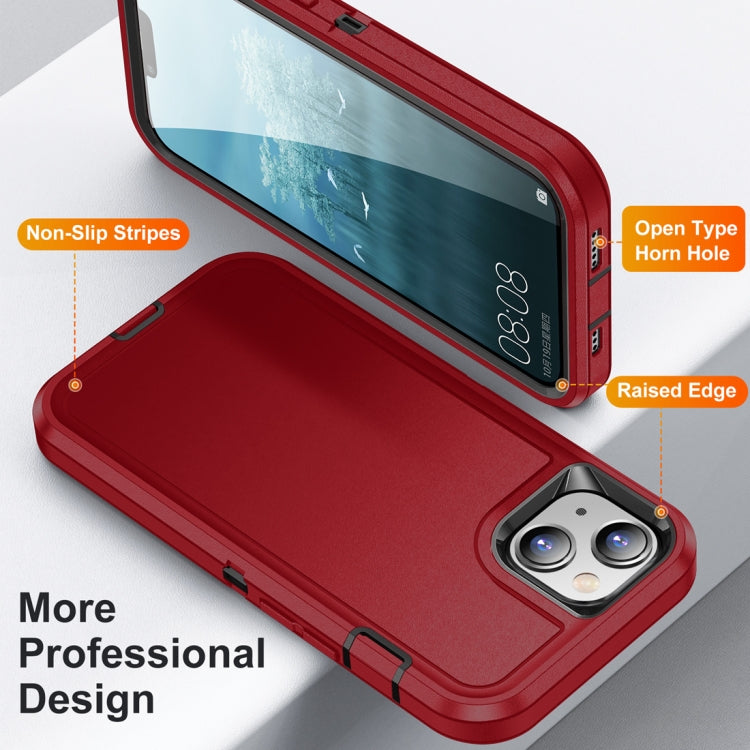 Para iPhone 15 Life Estuche Resistente a Prueba de Agua para Teléfono (Rojo + Negro) - MOVILSTORE