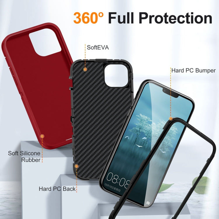 Para iPhone 15 Life Estuche Resistente a Prueba de Agua para Teléfono (Rojo + Negro) - MOVILSTORE