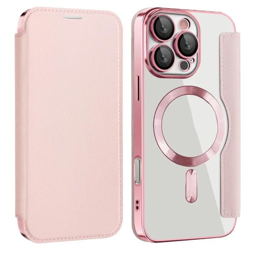 Para iPhone 15 Magsafe Magnetic Rfid Funda de Cuero Antirrobo para Teléfono (Rosa) - MOVILSTORE