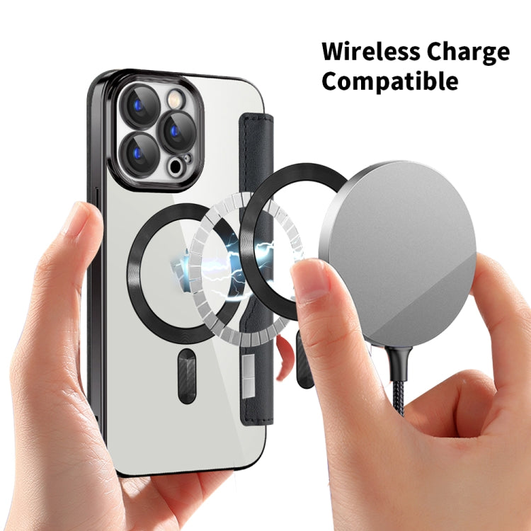 Para iPhone 15 Magsafe Magnetic Rfid Funda de Cuero Antirrobo para Teléfono (Verde) - MOVILSTORE