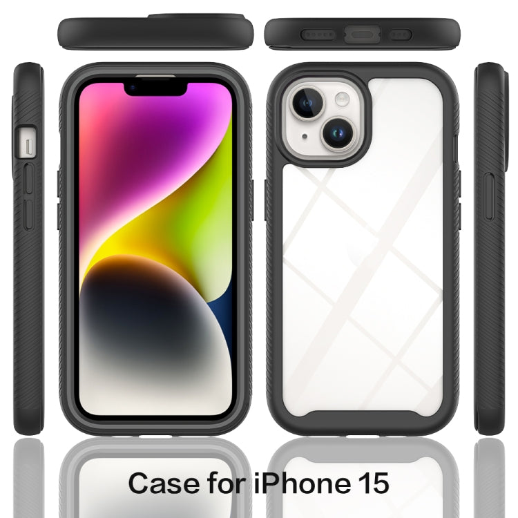 Para iPhone 15 Starry Sky Funda para Teléfono de PC Transparente de TPU a Prueba de Golpes de Color Sólido (Azul Oscuro) - MOVILSTORE