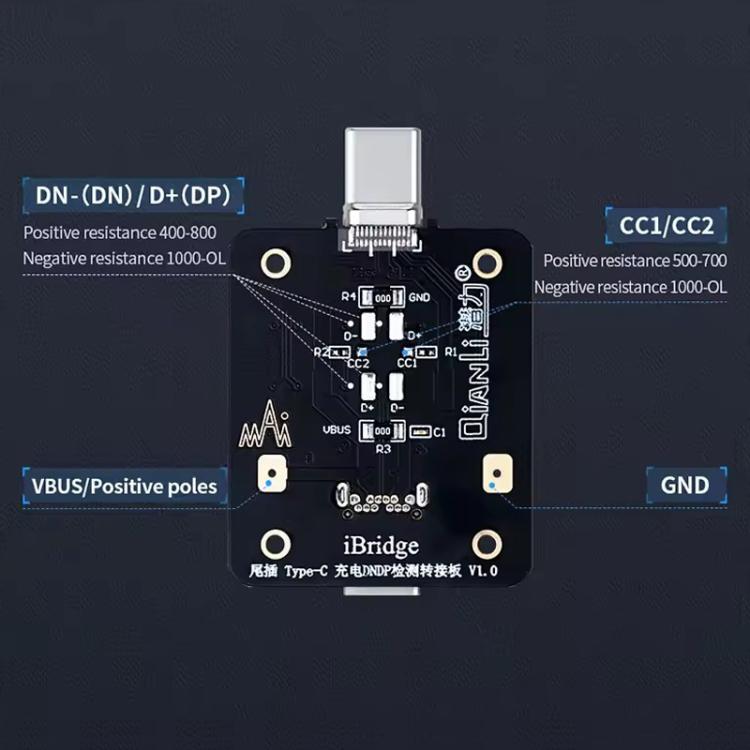 Placa deteção DNDP Carga iBridge QianLi 8 pinos