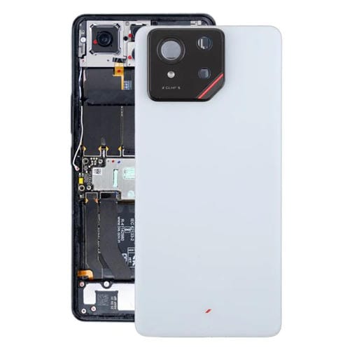 Copertura Batteria in Vetro Asus Rog Phone 9 5G con Obiettivo Fotocamera (Bianco opaco)