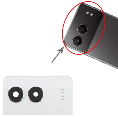 Tappo Obiettivo Fotocamera Posteriore Originale OnePlus Nord 4 (Bianco)